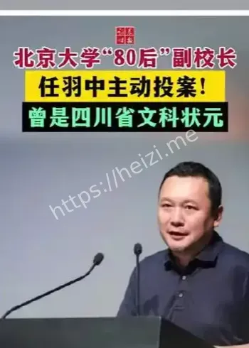 任羽中主动投案通报